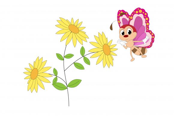 Adding Whimsy to Your Brand with a Cute Butterfly Animal Cartoon
