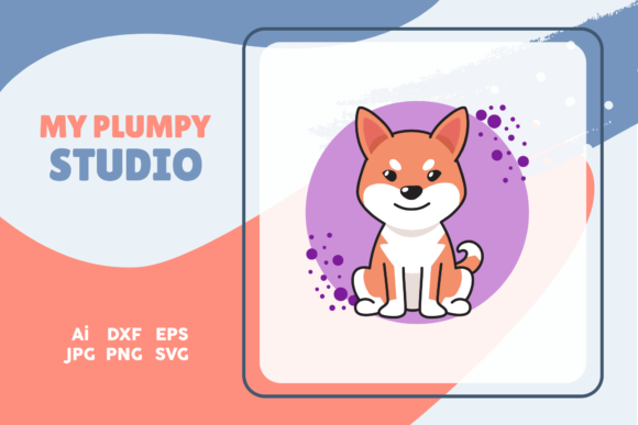 Adorable Charm: Using Dog Animal Cute Circle Bubbles Purple