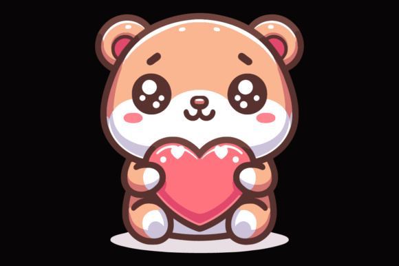 Animal Hugging Heart Sublimation: A Design Asset for Emotional Connection