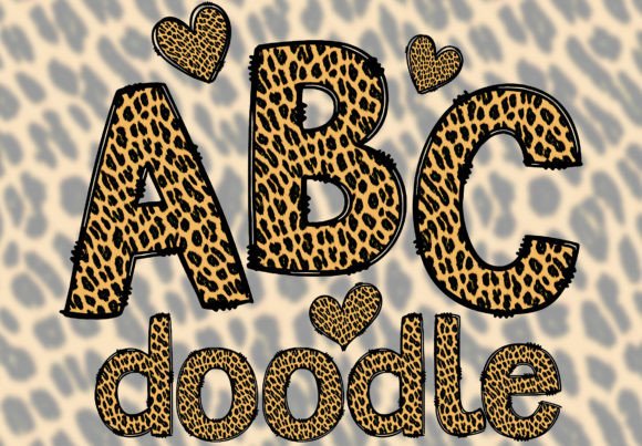 Animal Print Doodle Letters: A Creative PNG Font