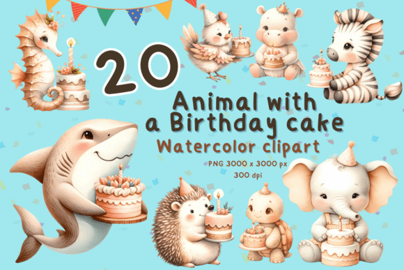 Animal with Birthday Cake Watercolor: A Designer's Guide to Whimsy