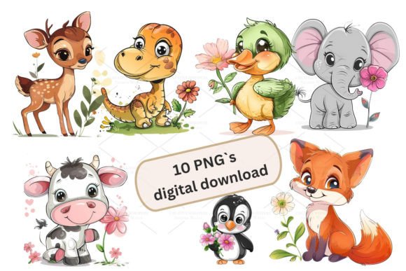 Animal with Flowers Clipart: A Designer's Asset Guide