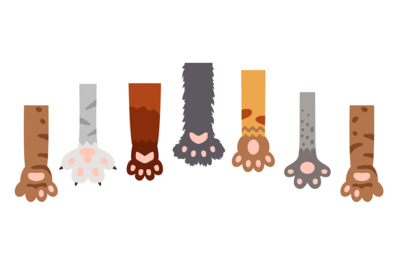 Cute Pet Paw Collection: The Cat Symbol for Creative Projects