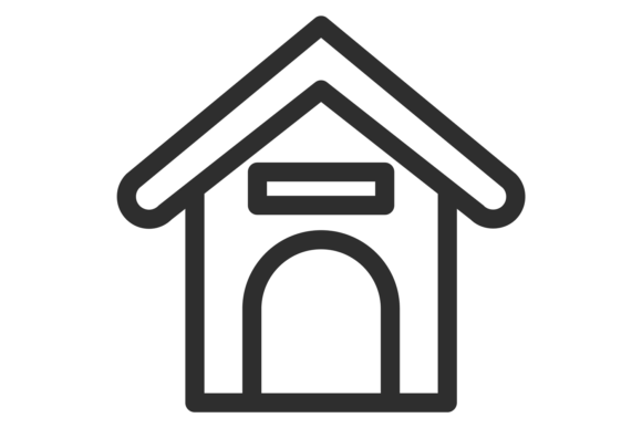 Doghouse Line Icon: The Ultimate Pet Symbol for Designers
