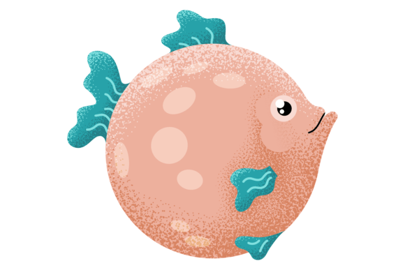 Ocean Fish: An Exotic Aquarium Animal Icon for Creative Projects