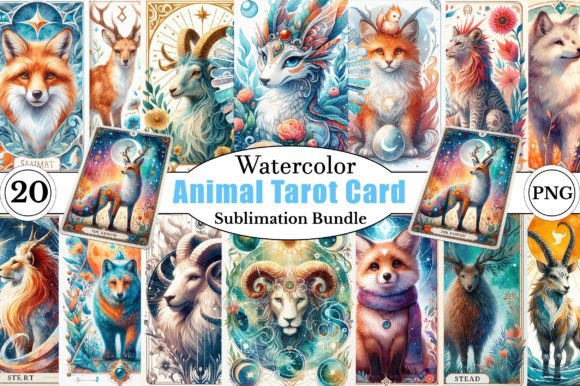 Watercolor Animal Tarot Card PNG Clipart: A Creative Asset Guide